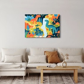 Tablou - Dinozauri veseli (90x60 cm)
