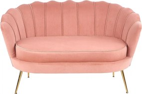 Canapea AMORINITO XL, roz/auriu, 131x77x77 cm