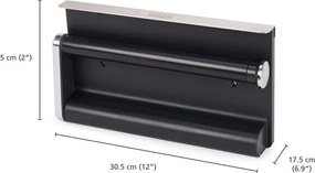 Suport vertical pentru prosoape de bucătărie din hârtie argintiu de montat pe perete din plastic RollGrip – Joseph Joseph