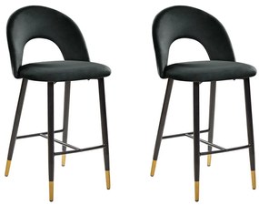 Set 2 buc scaun tip bar Fabian (negru). 1078840