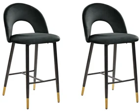 Set 2 buc scaun tip bar Fabian (negru). 1078840