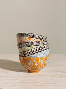 Set 4 boluri mici din ceramică, model asortat, Colecția Rhapsody, Ø11.5 cm
