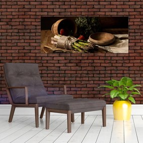 Tablou cu sparanghel pe masă (120x50 cm)