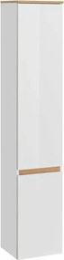 Dulap coloana suspendat 35 cm cu 2 usi Comad Platinum alb si stejar auriu stejar Craft