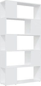 vidaXL Bibliotecă/Separator cameră, alb, 80x24x155 cm, PAL
