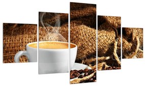 Tablou cu ceașca de cafea (125x70 cm), în 40 de alte dimensiuni noi