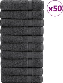 vidaXL Prosoape premium, SOLUND 50 buc Antracit 50x100cm 600gsm