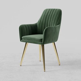 Scaun verde pentru bucătărie, soft, cu cotieră , în stil art nouveau - 2 buc. Deprimo j040379-verde by Deprimo