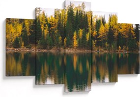 Tablou cu lac de pădure (150x105 cm)