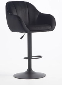 HR2055W Scaun Neagră din Catifea cu Bază Neagră