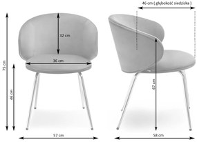 Scaun Carmen (negru + auriu). Promo -6%. 1110989