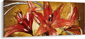 Tablou cu flori de crini (120x50 cm)