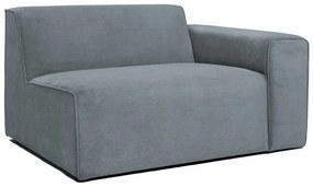 Modul pentru canapea gri cu tapițerie din catifea reiată (cu colț pe partea dreaptă) Sting – Scandic