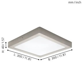 Eglo 32446 - Plafonieră LED FUEVA 1, 24W, 230V