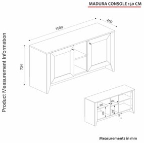 Consolă Madura - Oak