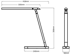 Lampă LED tactilă dimabilă de masă MADERA LED/7W/230V alb