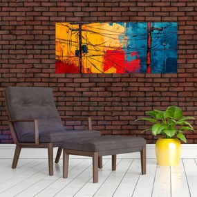 Tablou - Linii electrice abstracte (120x50 cm)