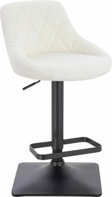 HR1054KW Scaun Crem Boucle cu Bază Neagră