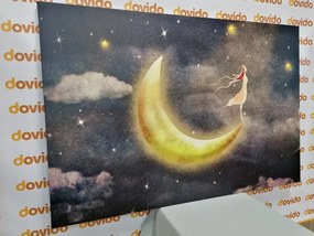 Tablou fată pe lună