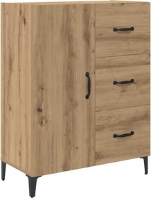 vidaXL Bufet Stejar Artizanal 69,5 x 34 x 90 cm Lemn compozit