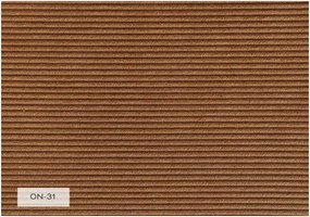 Fotoliu portocaliu/maro cu tapițerie din catifea reiată Lofty Lilly – Miuform