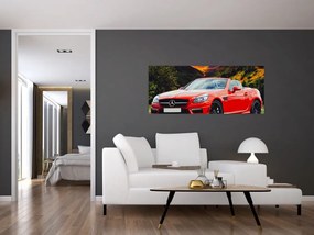 Tablou - Mercedes roșu (120x50 cm)