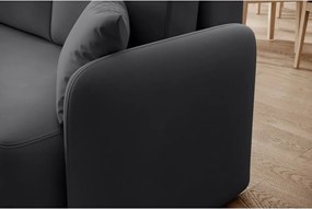 Colțar taupe extensibil/cu spațiu de depozitare cu tapițerie din catifea (cu colț pe partea stângă/cu șezlong) Hadson – ELTAP