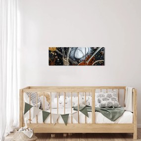 Tablou cu condimente (cu ceas) (90x30 cm)