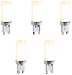 Set de 5 becuri LED G9 reglabile în 3 trepte opal 4,5W 500lm 2700K