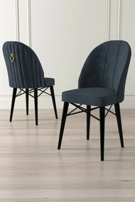 Set de scaune de sufragerie Ritim Anthracite, 6buc.