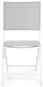 Scaun de grădină alb din metal Elin – Bizzotto