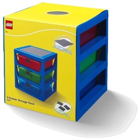 Organizator pentru depozitare cu 3 sertare LEGO®, albastru