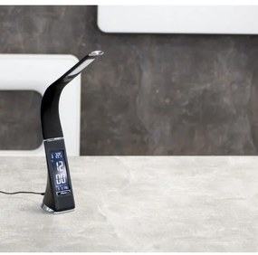 Immax 08947L - LED Lampă de masă dimmabilă cu display LEATHER LED/6,5W/5V negru