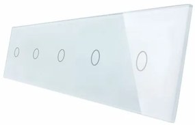 Panou 5 intrerupatoare simple cu touch Livolo din sticla
