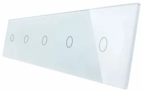 Panou 5 intrerupatoare simple cu touch Livolo din sticla