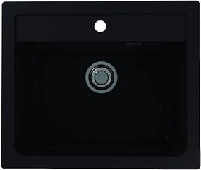 Chiuveta compozit Alveus Atrox 30 negru 59x50 cm
