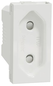 Priza simpla, 1 modul, 10A, alba, Schneider Noua Unica