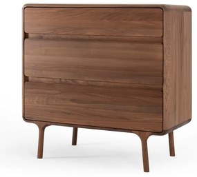 Comodă maro din lemn de nuc 90x90x45 cm Fawn – Gazzda