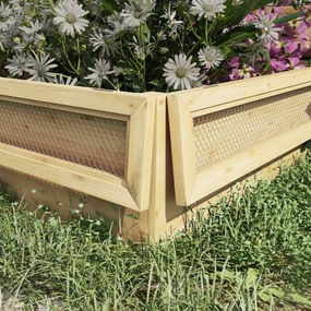 Outsunny Jardinieră pentru plante, suport pentru ierburi, rezistentă la intemperii, 1 spalier, 183 x 98,5 x 95 cm, lemn natural | Aosom Romania