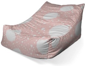 Sac de șezut Lounge pete albe, roz