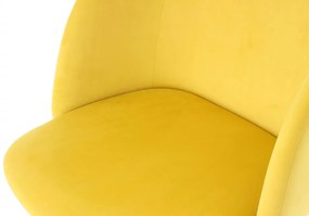 Set 2 scaune tapitate Celina galbene