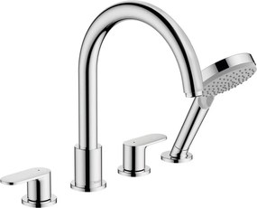 Baterie cada - dus Hansgrohe Vernis Blend 4 elemente crom cu set de dus