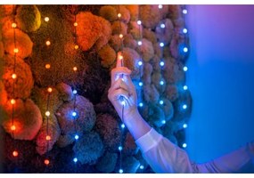 Instalație LED RGB dimabilă de Crăciun 100xLED 8 m USB Wi-Fi Twinkly TWKP100RGB-T