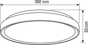 Brilagi-LED Plafonieră dimmabilă FANCIA LED/48W/230V 3000-6500K Ø 39 cm antracit + telecomandă