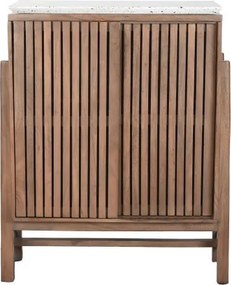 Comoda din lemn de acacia si marmura " Terrazo "