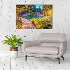 Tablou - Lacurile Plitvice, Croația (90x60 cm)