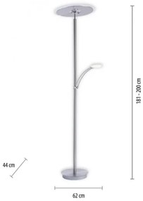 Lampadar LED dimabil ARTUR 2xLED/21W/230V +1xLED/6W Paul Neuhaus 673-55