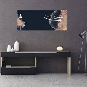 Tablou - Abstracție albastru închis (120x50 cm)