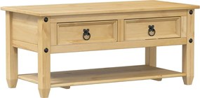 vidaXL Măsuță de cafea cu sertare Corona, 100x48x45 cm, lemn masiv pin