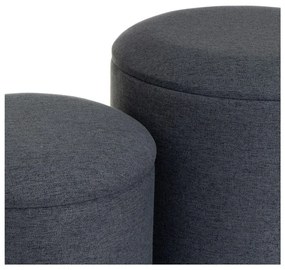 Pufuri gri-închis 2 buc. – Casa Selección